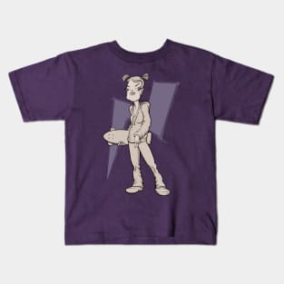 Skateboarding girl Kids T-Shirt